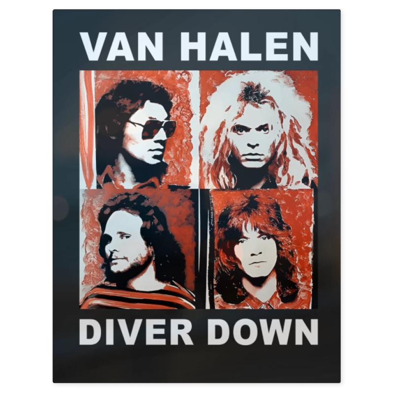 Van Halen Diver Down – Print Metálico