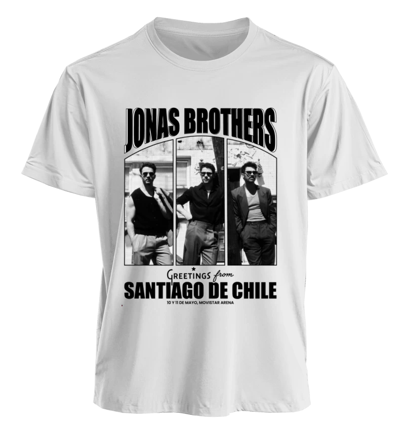 Polera Jonas Brothers – Santiago de Chile Blanca