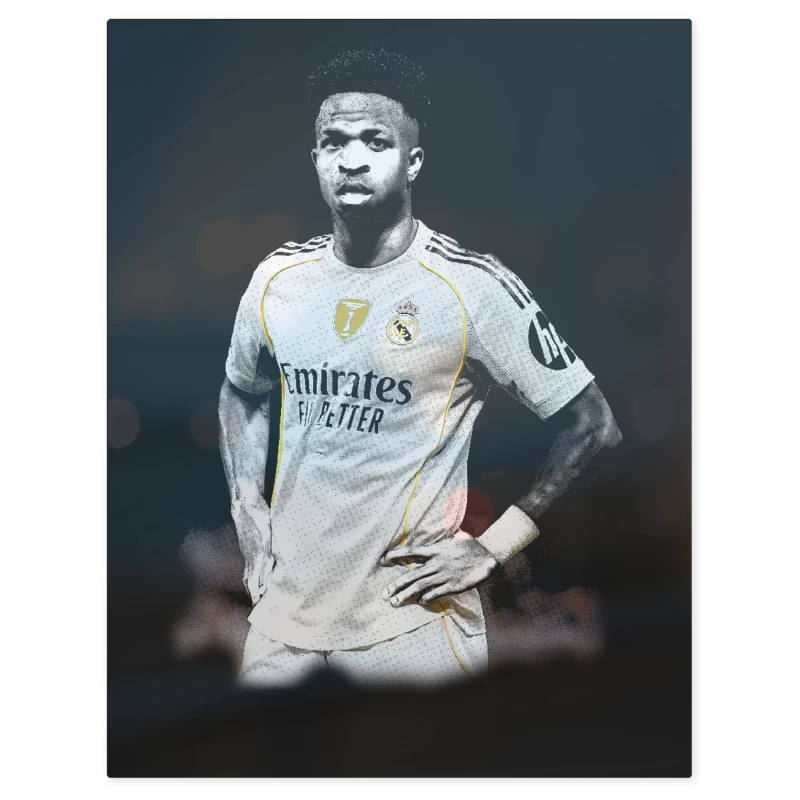 Vinicius Jr Real Madrid – Print Metálico