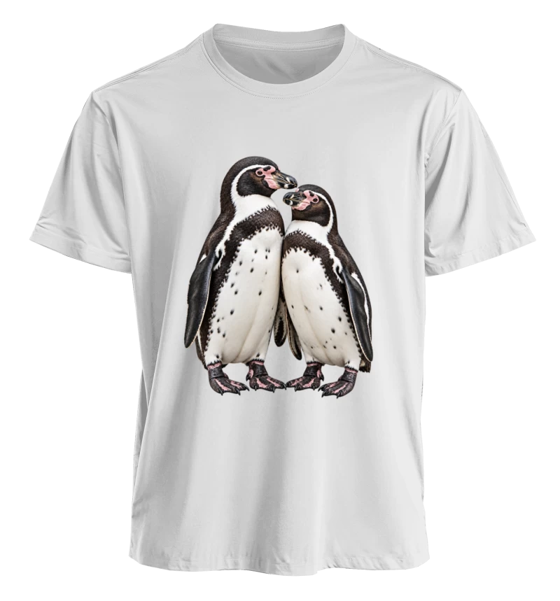 Polera polo cuello redondo pareja de pingüinos