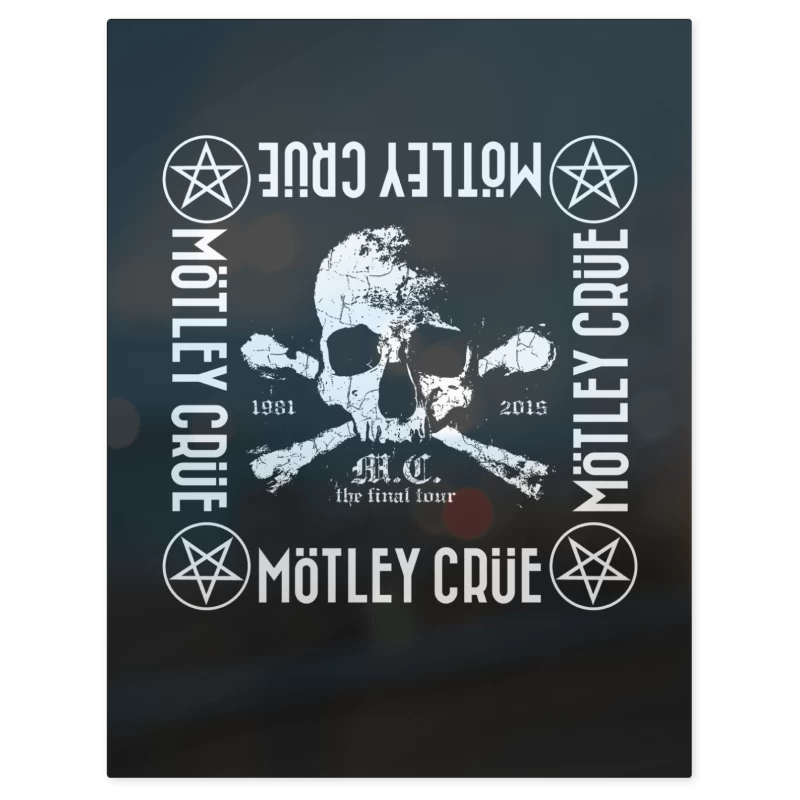 Motley Crue Calavera – Print Metálico