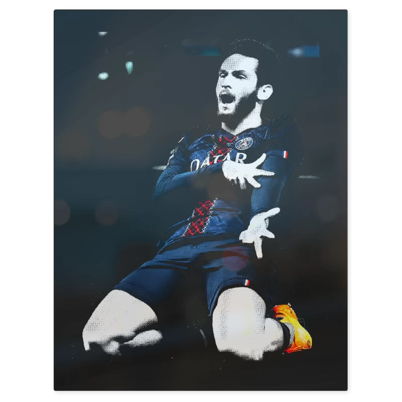 Khvicha Kvaratskhelia PSG – Print Metálico