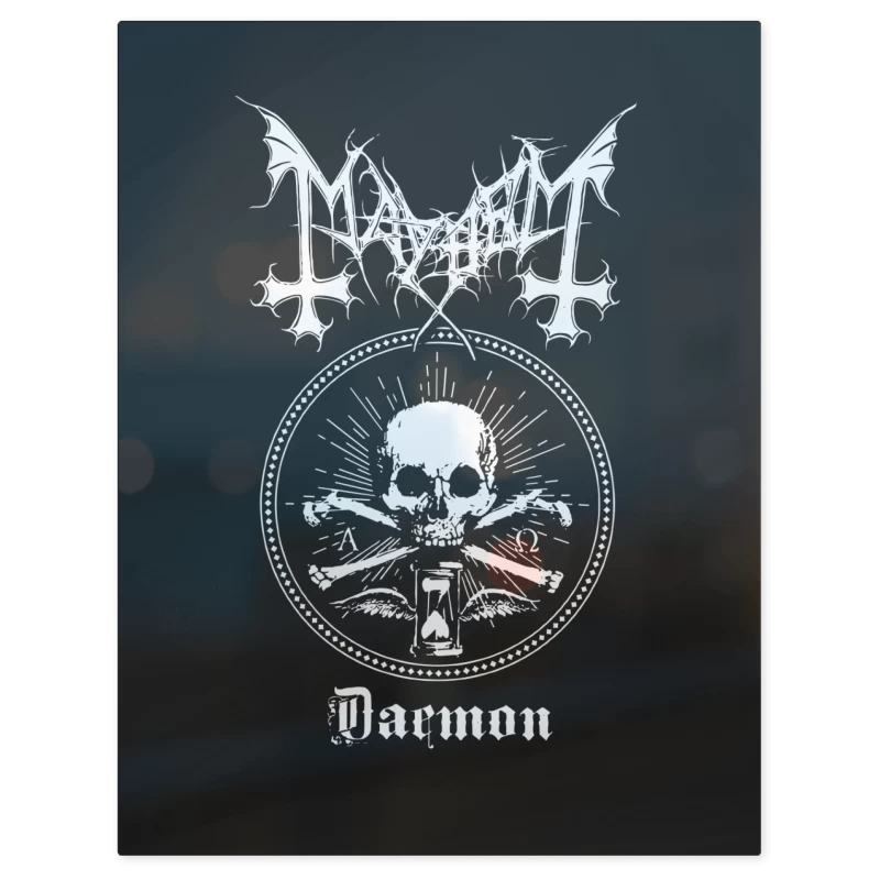 Mayhem Daemon Skull – Print Metálico