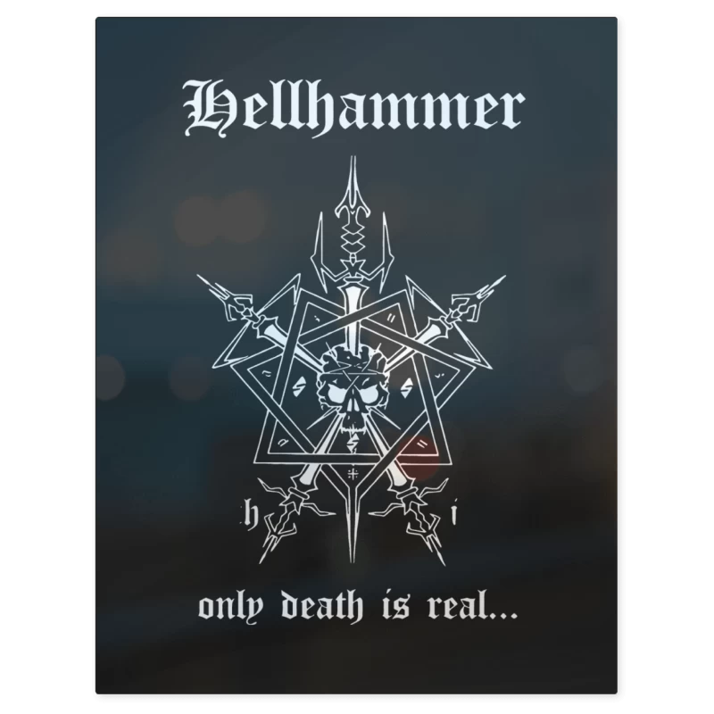 Hellhammer Only Death Is Real – Print Metálico