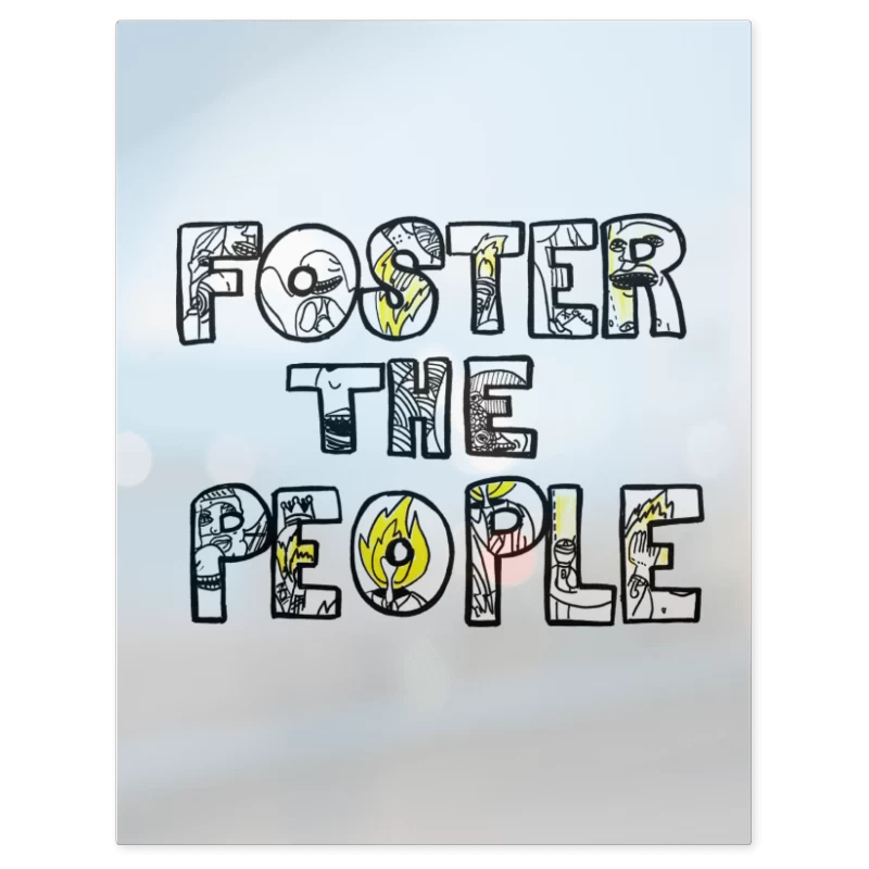 Foster the People Logo – Print Metálico