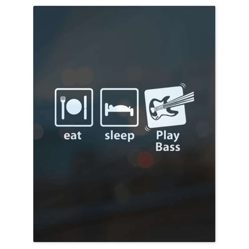 Eat Sleep Play Bass – Print Metálico