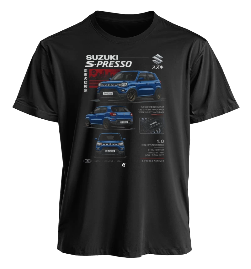 Polera polo cuello redondo / Suzuki Spresso Azul