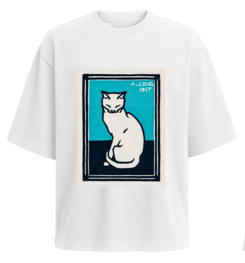 Polera Gato sentado de Julie de Graag (1917) — Arte vintage para amantes de los gatos, regalo gatuno, vintage y minimalismo