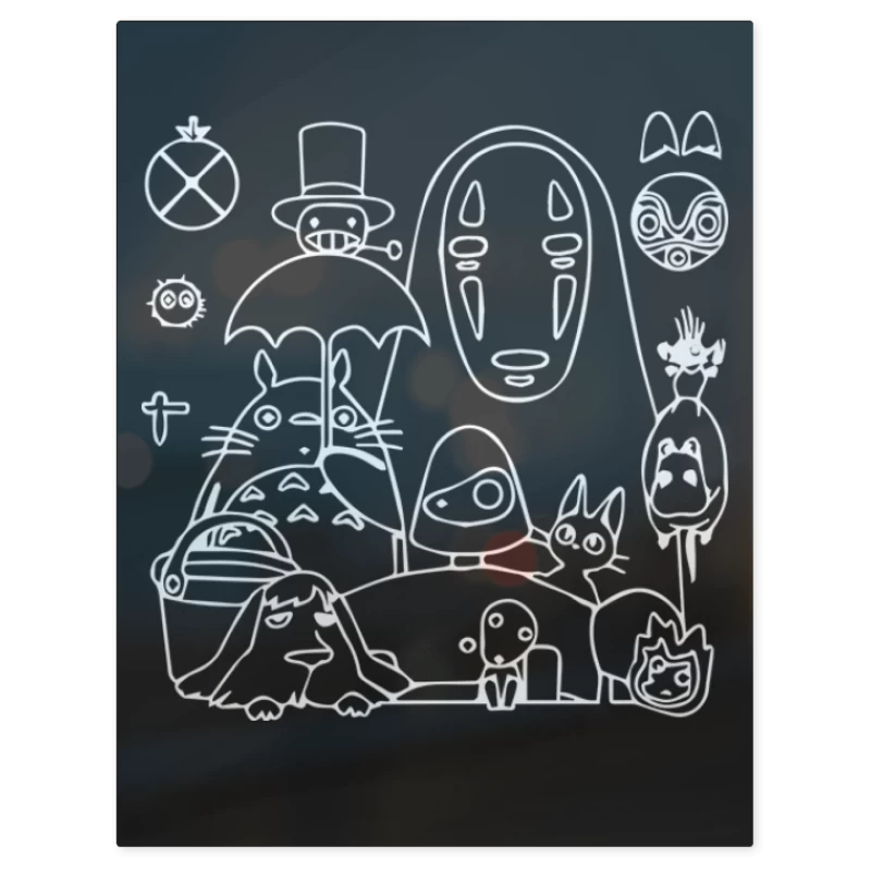 Mix Totoro – Print Metálico