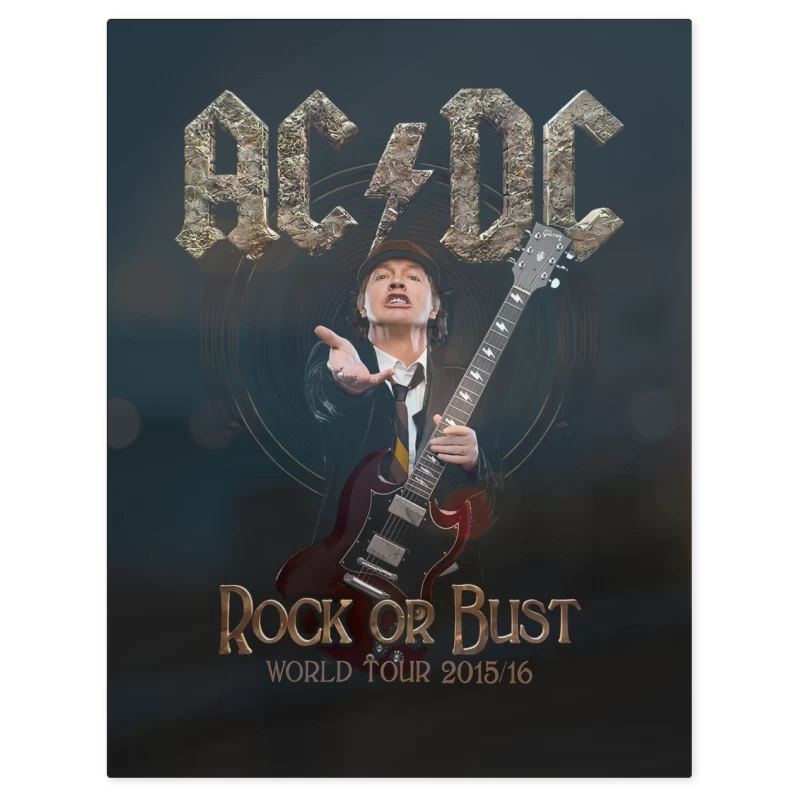 AC DC ROCK OR BUST – Print Metálico