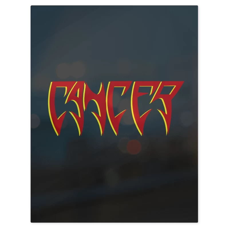 Cancer Logo – Print Metálico