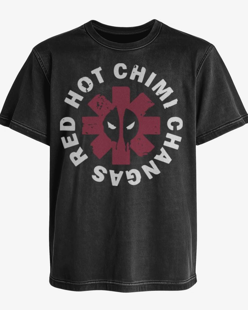 Polera desgastada Red hot chimi changas