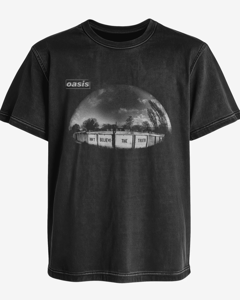 Polera desgastada Oasis Dont Believe the Truth