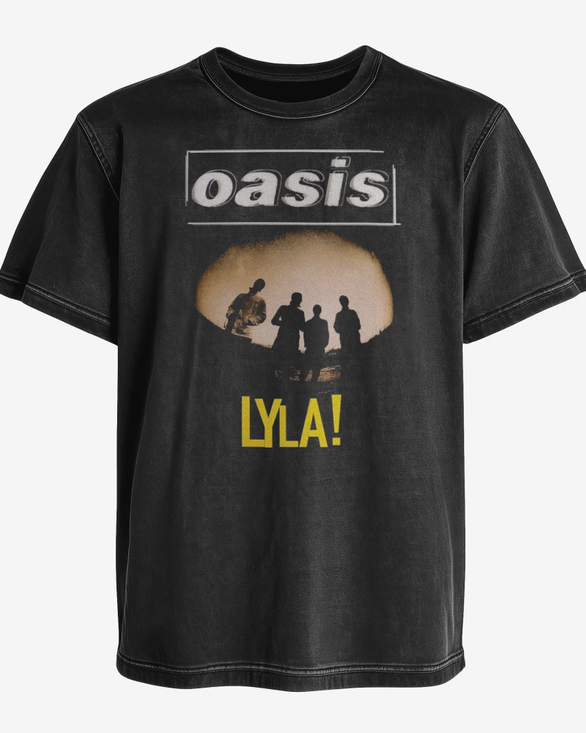 Polera desgastada Negro de Oasis Lyla