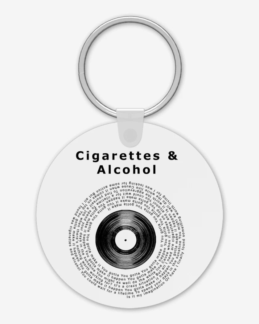 Llavero Oasis Cigarettes & Alcohol Letra