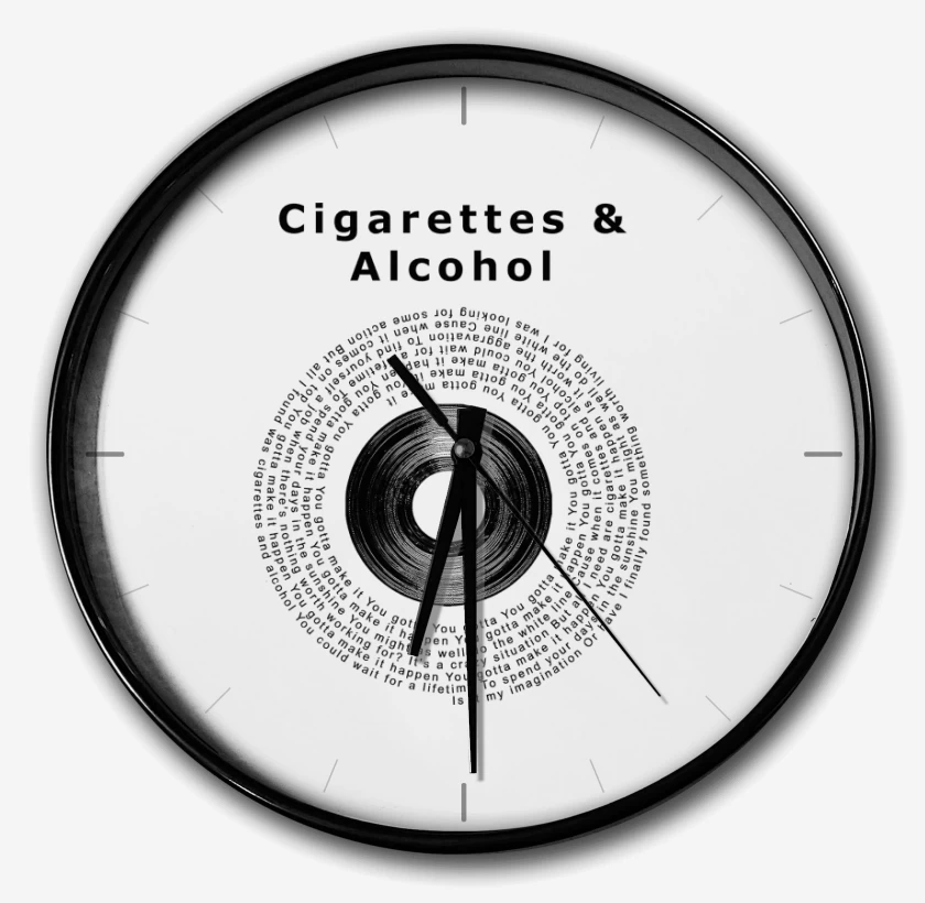 Reloj Oasis Cigarettes & Alcohol Letra