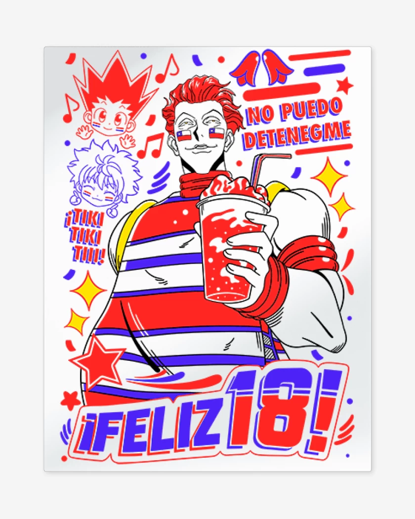 Print metalico Hisoka no puedo detenegme 1