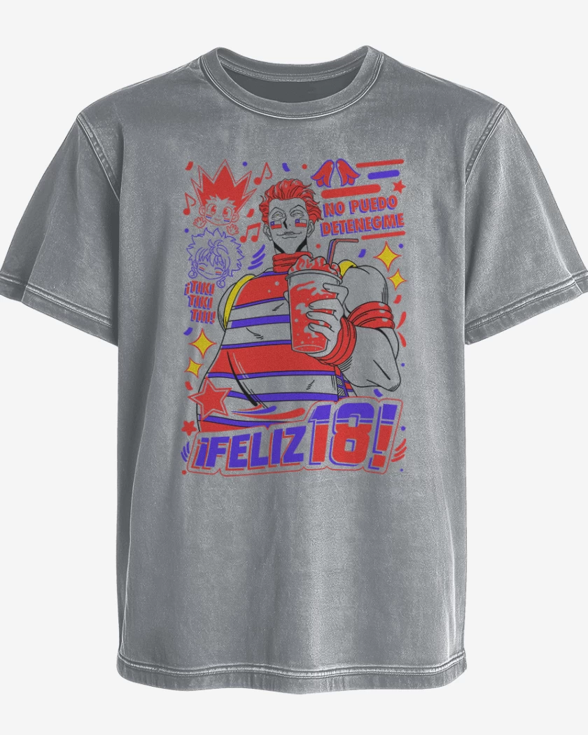 Polera desgastada Hisoka no puedo detenegme 1