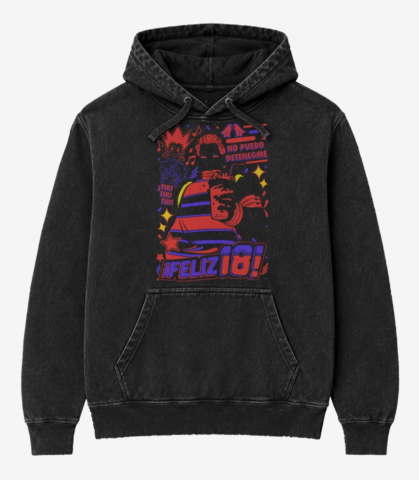 Poleron Canguro Acid Wash Hisoka no puedo detenegme 1