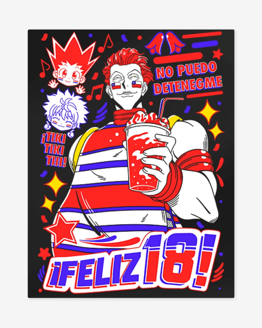 Print metalico Hisoka no puedo detenegme 2