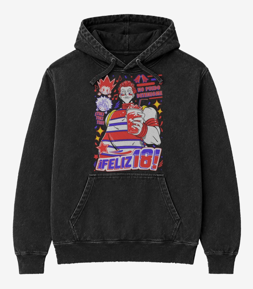 Poleron Canguro Acid Wash Hisoka no puedo detenegme 2