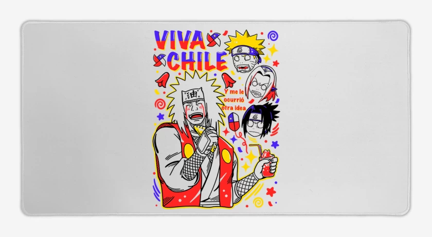 Mouse pad Gamer Blanco de Jiraiya viva chile