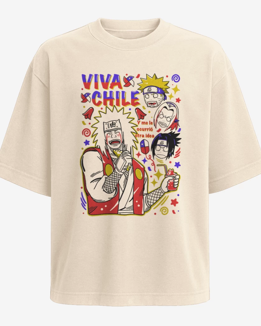 Polera Oversize Jiraiya viva chile