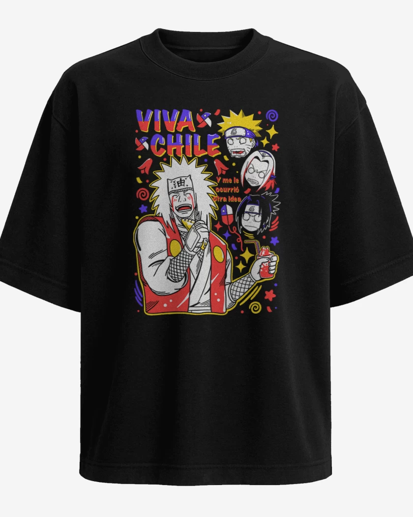 Polera Oversize Jiraiya viva chile 2