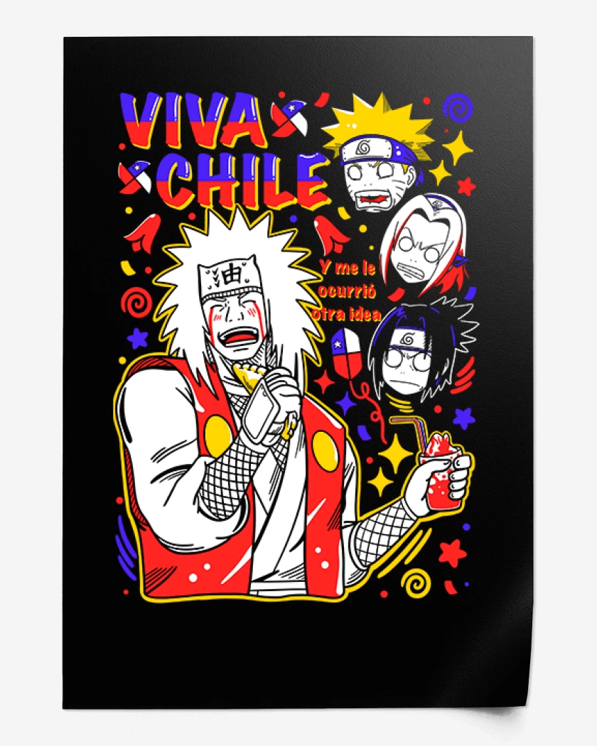 Print Jiraiya viva chile 2