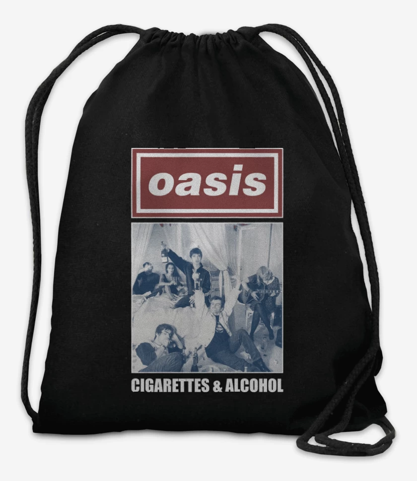 Mochila Negro de Oasis Cigarettes & Alcohol