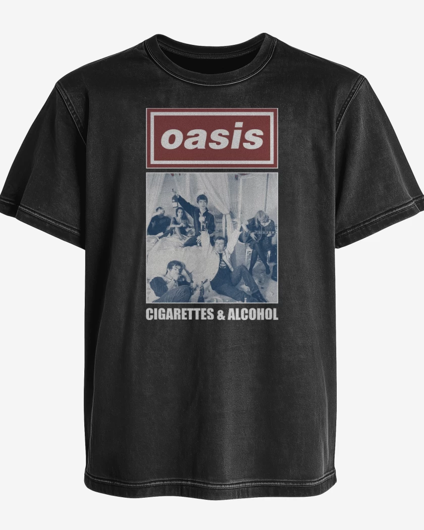 Polera desgastada Oasis Cigarettes & Alcohol