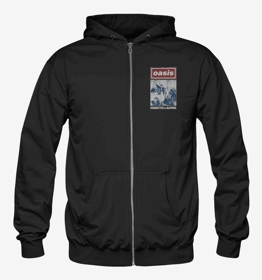 Poleron Canguro con cierre Oasis Cigarettes & Alcohol