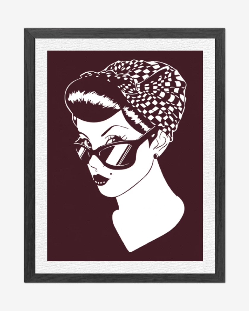 Cuadro decorativo Burdeo de Pin Up