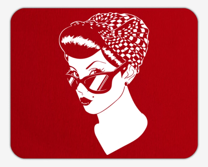 Mousepad Burdeo de Pin Up