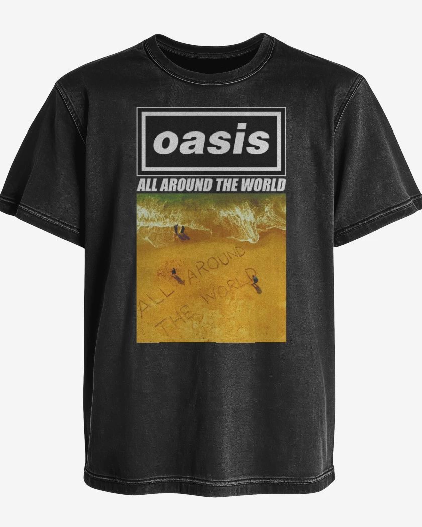 Polera desgastada Oasis All Around The World