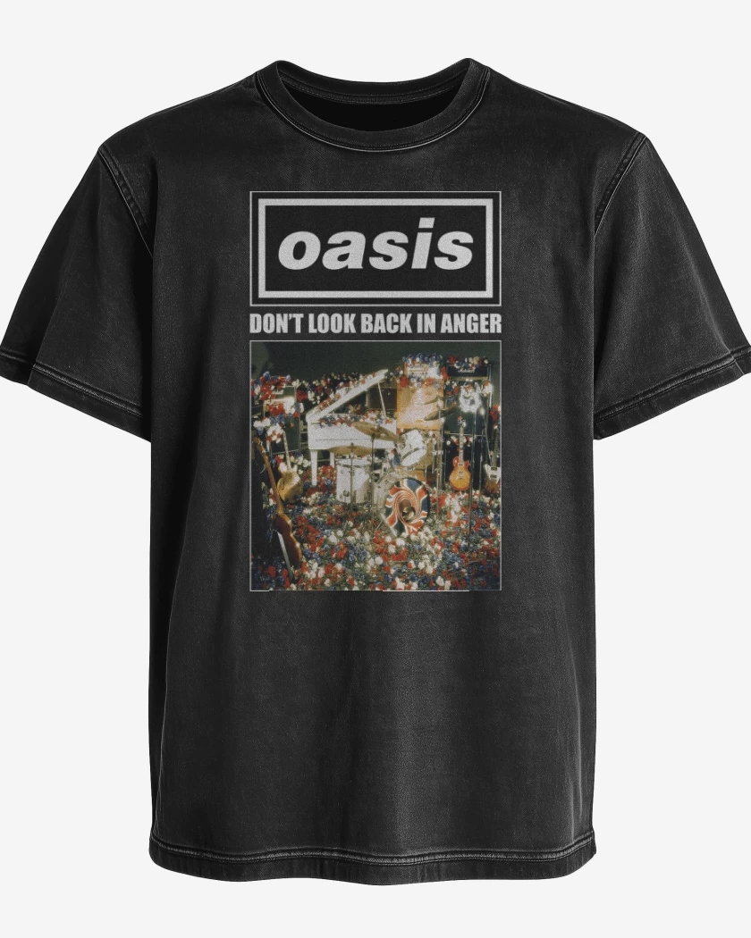 Polera desgastada Oasis Dont Look Back in Anger