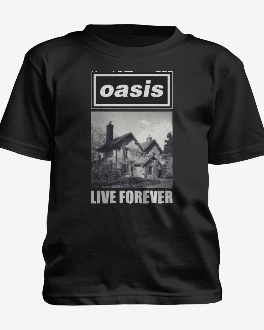 Polera de niño Negro de Oasis Live Forever
