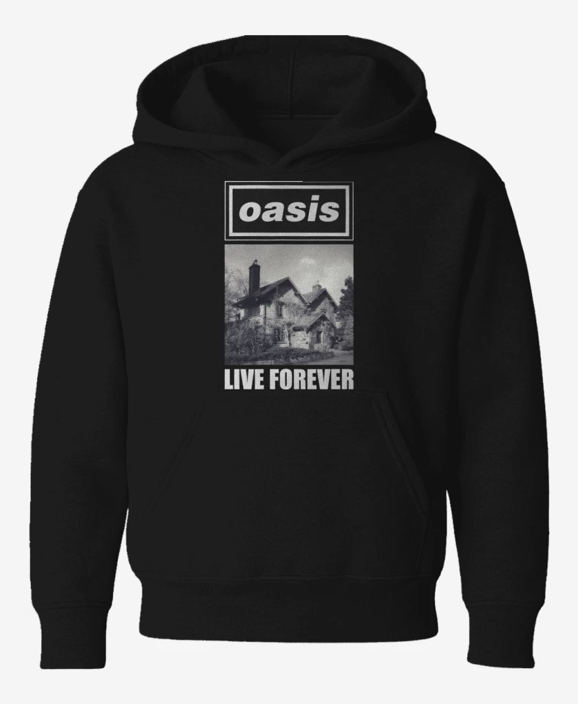 Poleron de niño Negro de Oasis Live Forever