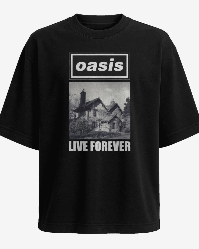 Polera Oversize Oasis Live Forever