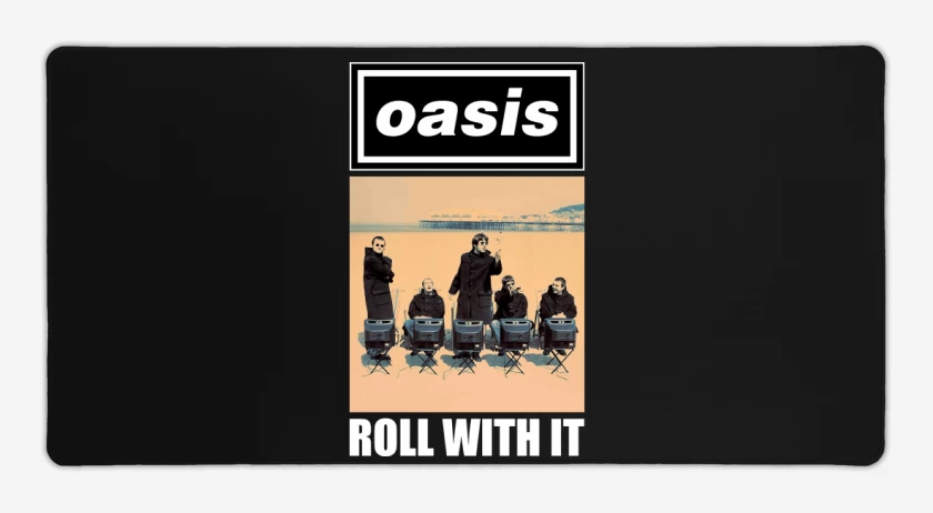 Mouse pad Gamer Negro de Oasis Roll With It
