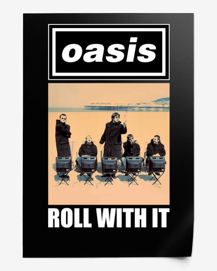 Print Negro de Oasis Roll With It