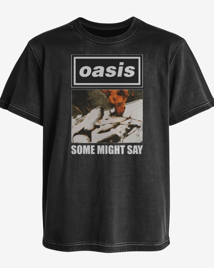 Polera desgastada Oasis Some Might Say
