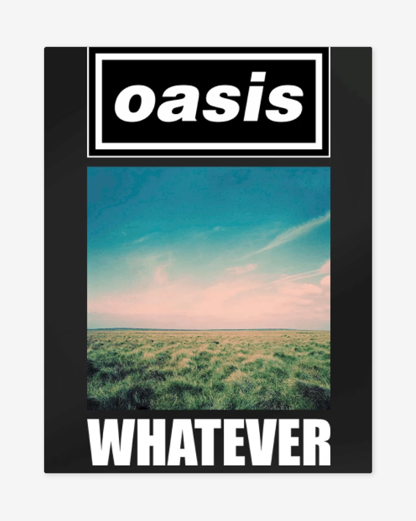 Print metalico Negro de Oasis Whatever