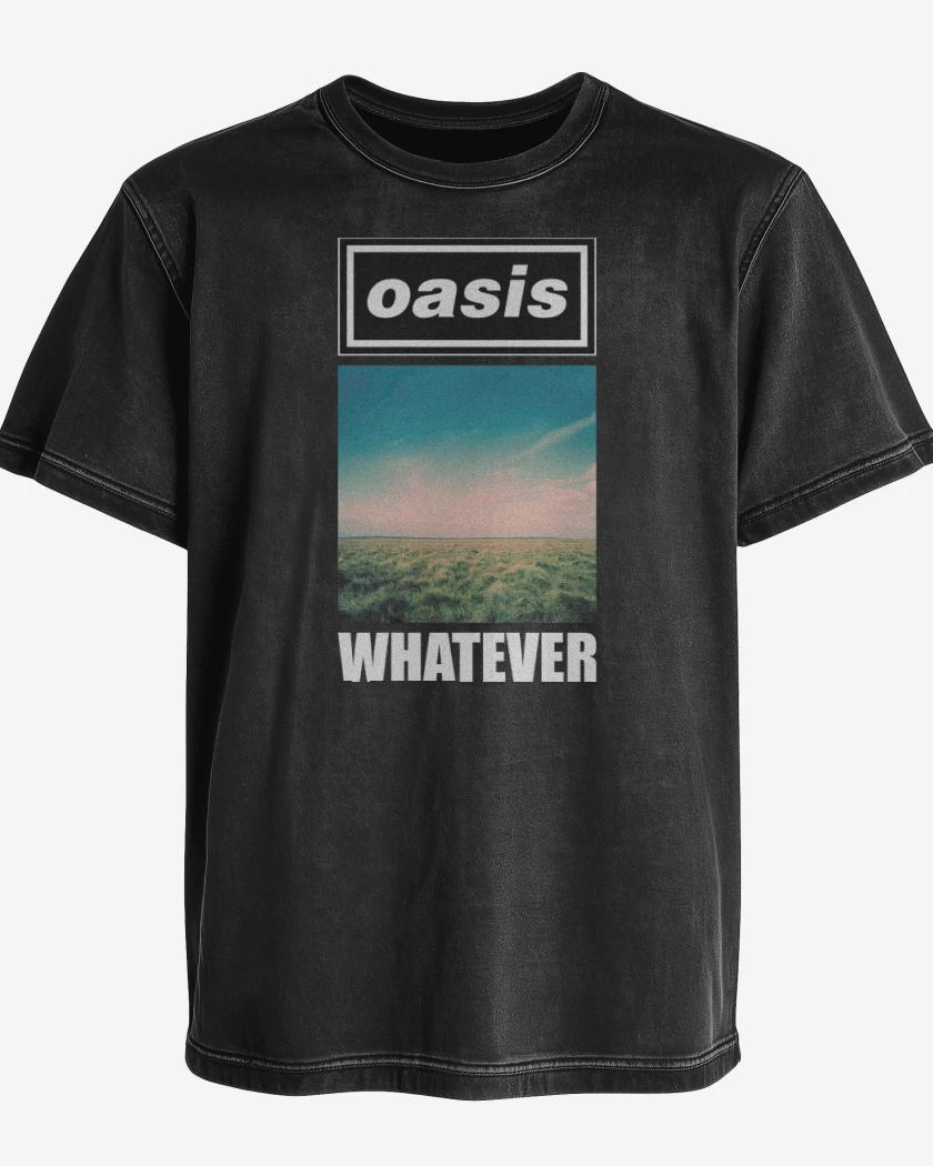 Polera desgastada Negro de Oasis Whatever