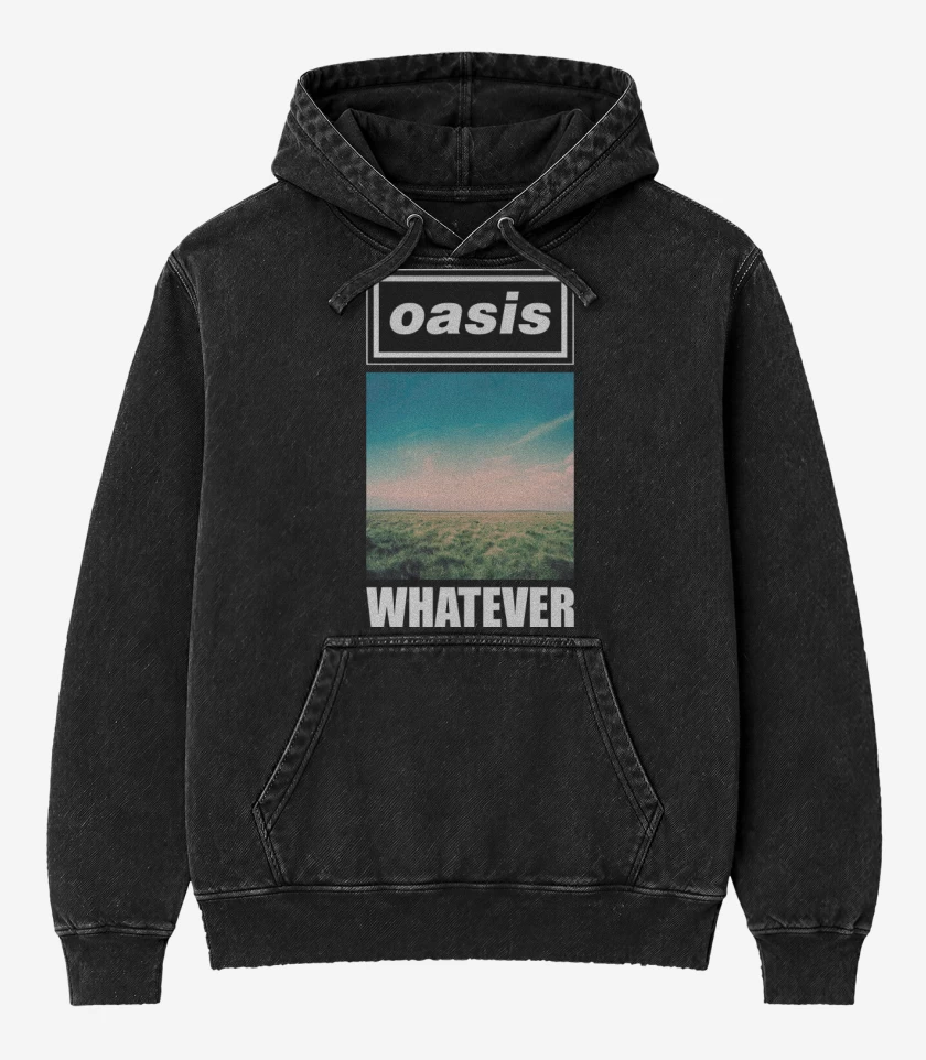 Poleron Canguro Acid Wash Negro de Oasis Whatever