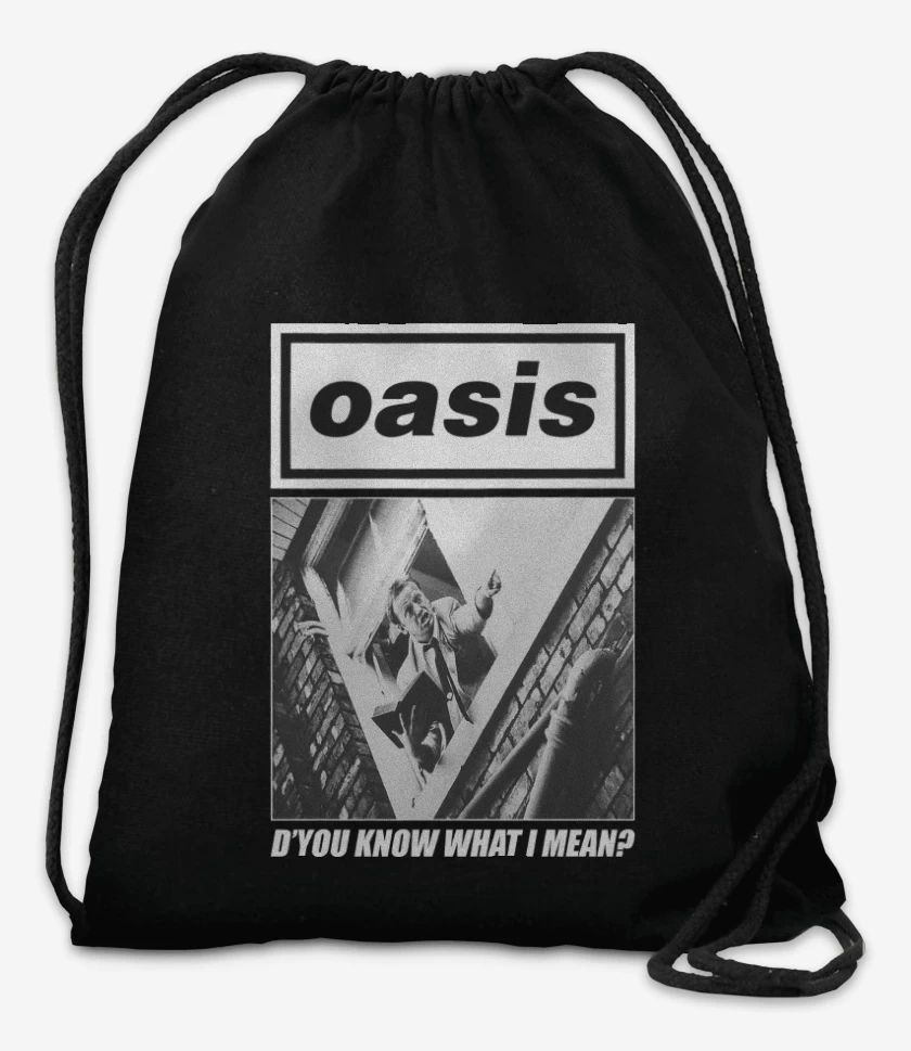 Mochila Negro de Oasis Dyou Know What I Mean