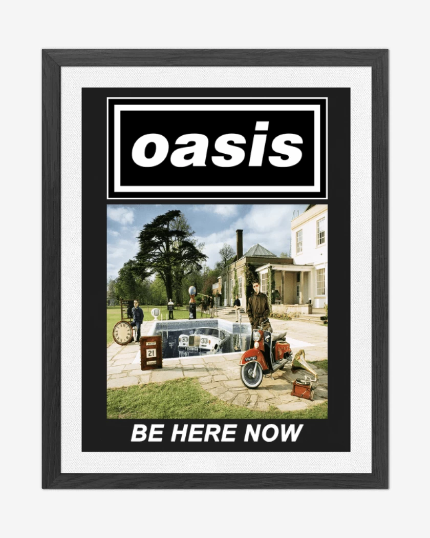 Cuadro decorativo Negro de Oasis Be Here Now