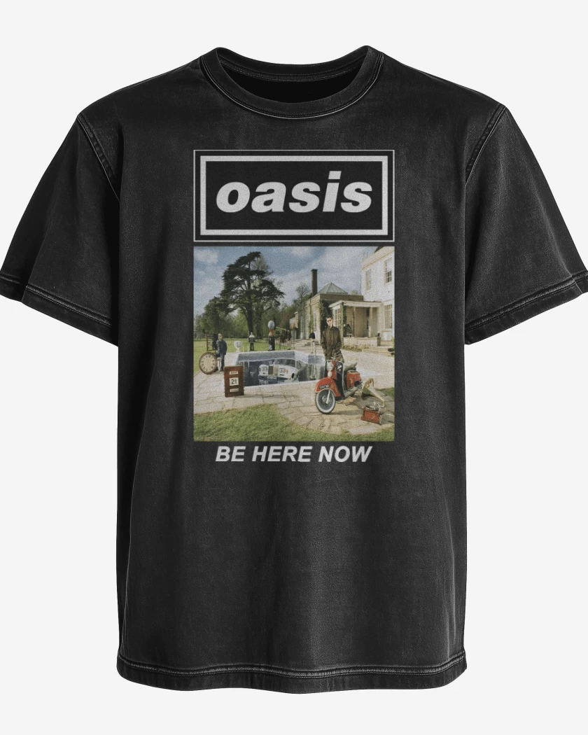 Polera desgastada Oasis Be Here Now