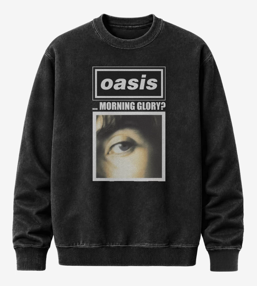 Poleron Polo Acid Wash Negro de Oasis Morning Glory