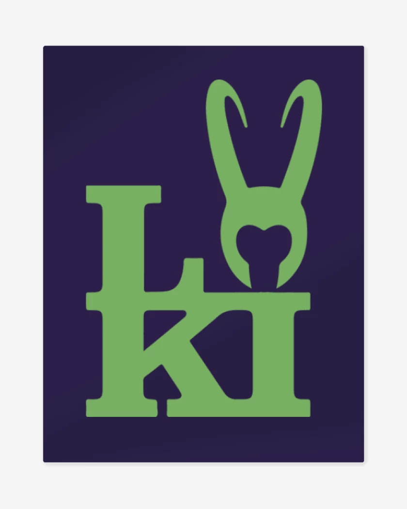 Print metalico Morado de Loki2